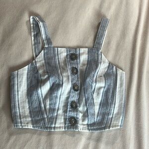 cropped striped tanktop
